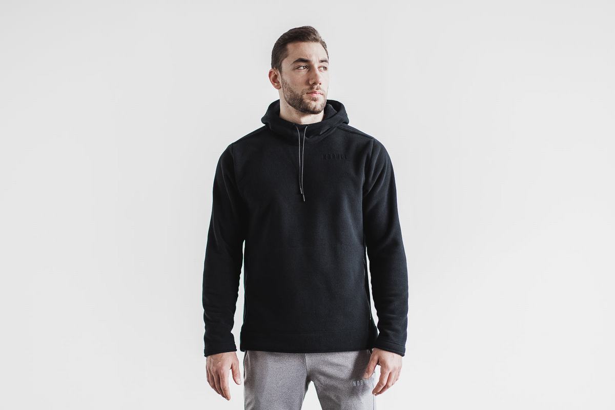 Nobull Arctic Men\'s Hoodie Black | Australia (XU1532)